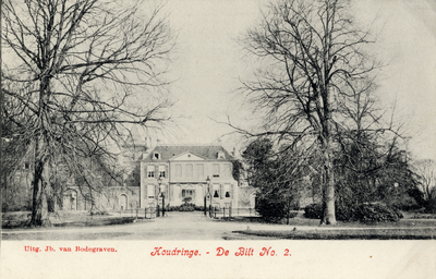 8192 Gezicht vanaf oprijlaan van het landgoed Houdringe te De Bilt uit het zuiden, met op de achtergrond de voorzijde ...